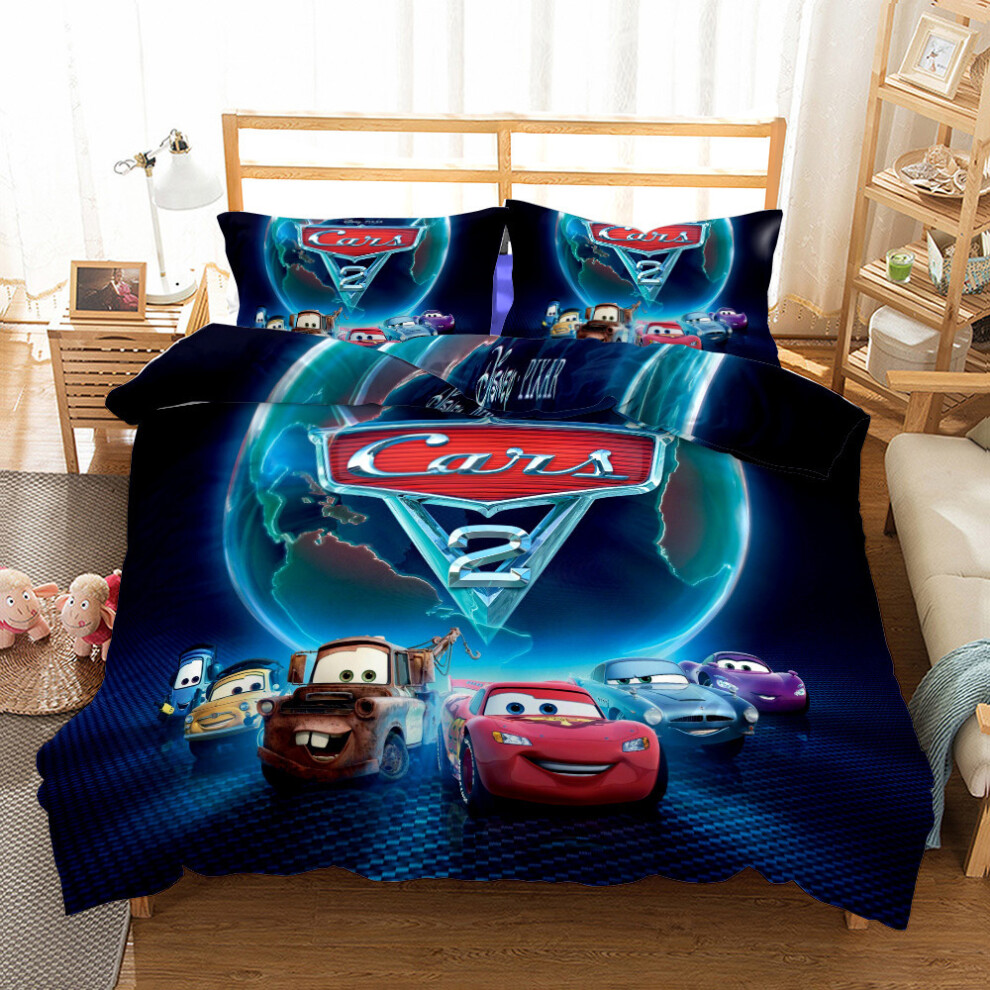 (Cars GS04, Single 135*200cm) Gift For Cars Fans Single Double Bedding Sets