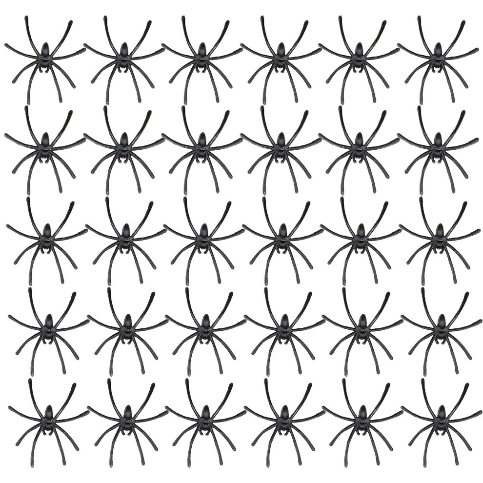 Sinknap 30pcs Simulation Spider Festival Atmosphere Decoration Plastic Fake Tiny Spiders Halloween Tricky Toys Party Decorations