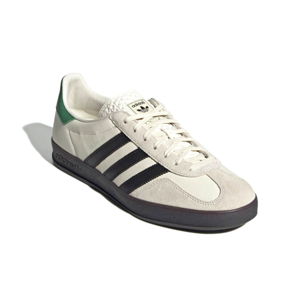 (UK4.5/EU37/23CM ) Adidas Gazelle Indoor Off White/Green JI0950 Men's Women Shoes