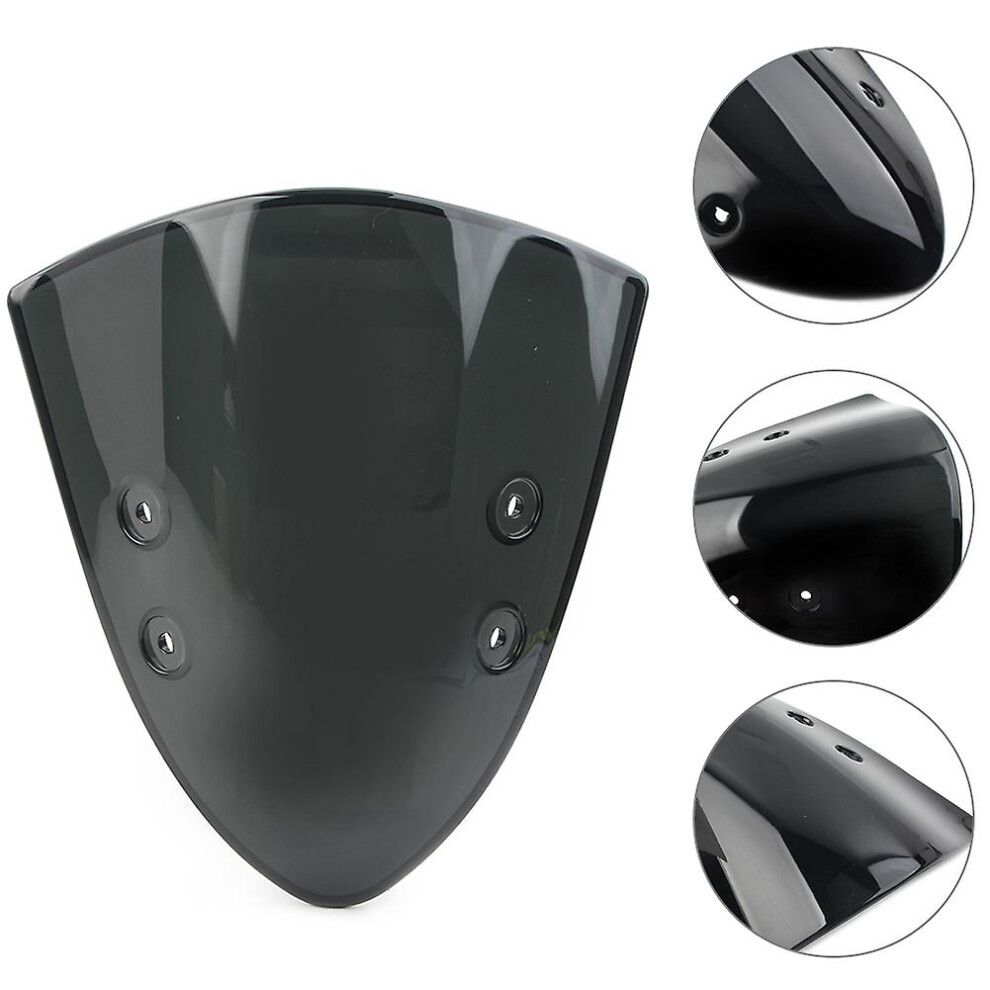(Bright Black) Motorcycle Front Nose Windshield Screen Cover Fairing Cowling For Kawasaki Er-6n Er6n 2012 2013 2014 2015 2016 Windscreen