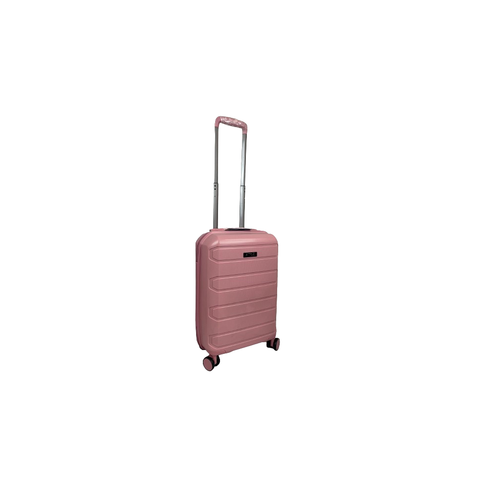 (Pink, Small 20") Hampton&Stewart PP 8 Wheel Hard Shell Suitcase