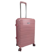 (Pink, Medium 24") Hampton&Stewart PP 8 Wheel Hard Shell Suitcase