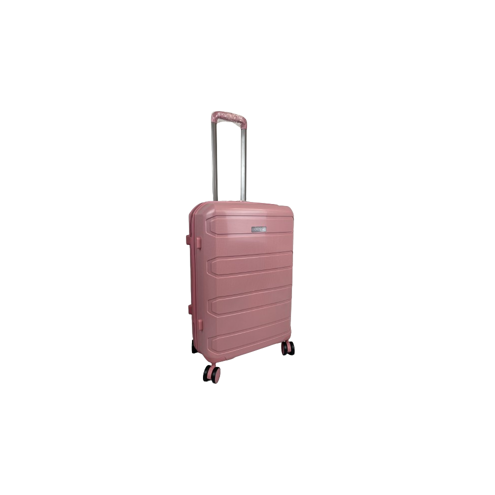 (Pink, Medium 24") Hampton&Stewart PP 8 Wheel Hard Shell Suitcase-image-OPC-PFBHRHK-NEW