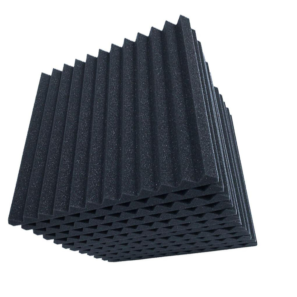 (Black, 24pcs) 12/24pcs Acoustic Panels Studio Acoustic Foam Sound Foam Sound Proofing