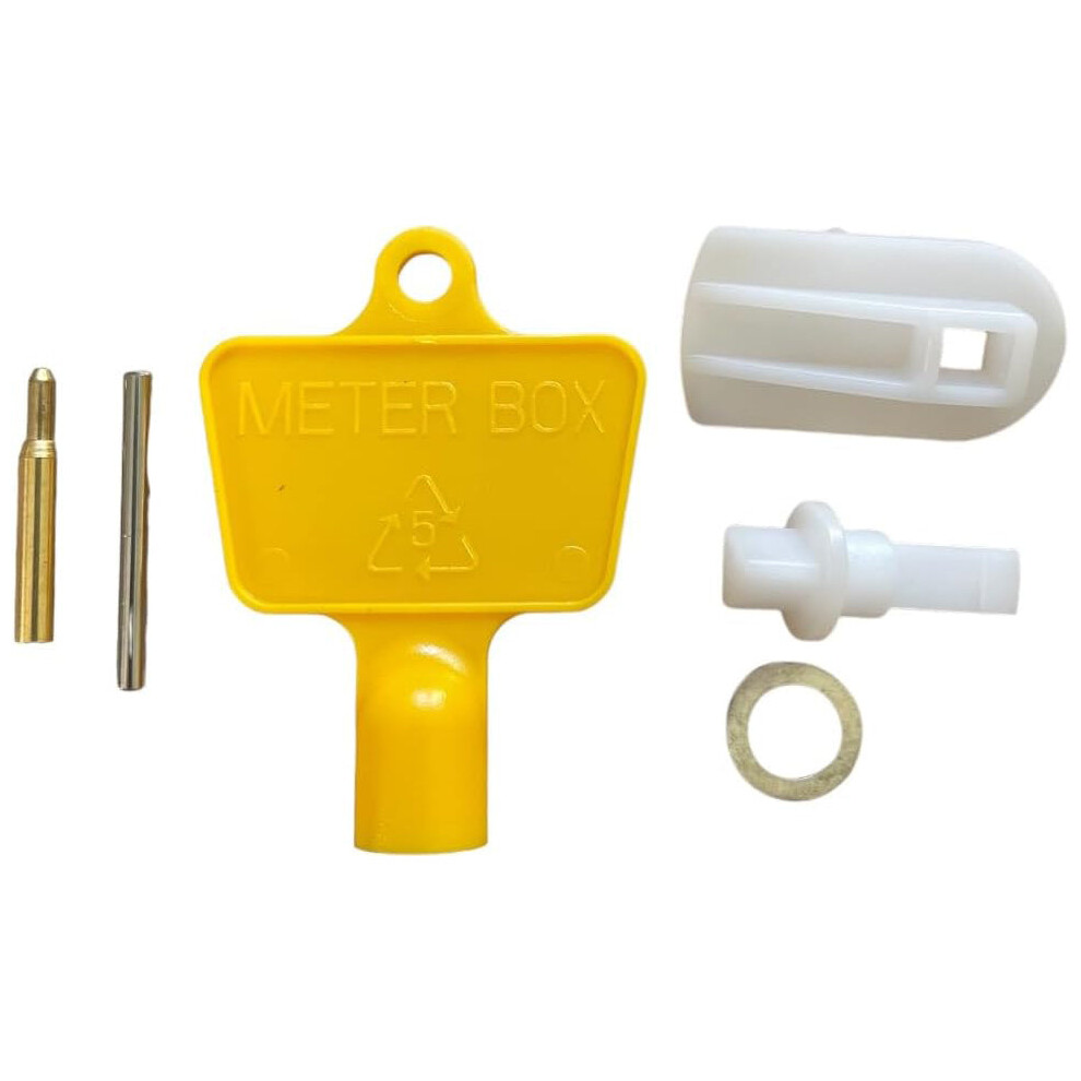 Gas Electric Meter Box Door Repair Kit - Hinges, Key And Plastic Latch By Meter Box Repair Kit