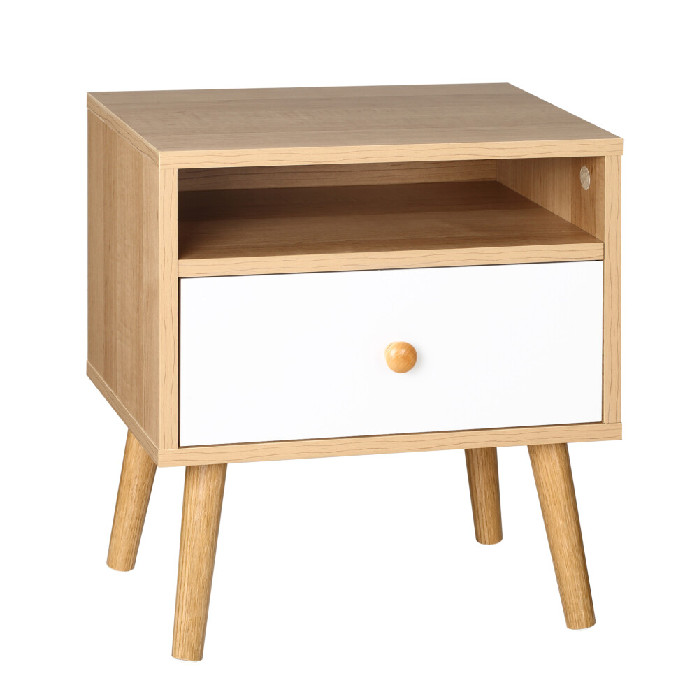 Bedside Table Modern Nightstand Bedside Cabinet With Drawer Shelf