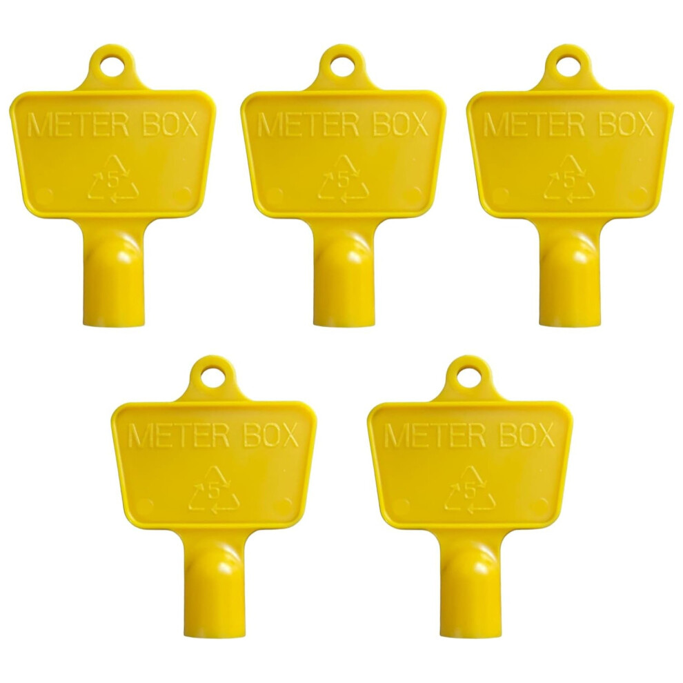 Meter Box Repair Kit Pack of 5 Gas Meter Box Key Triangular Black Plastic Key Water Electric Utility Key