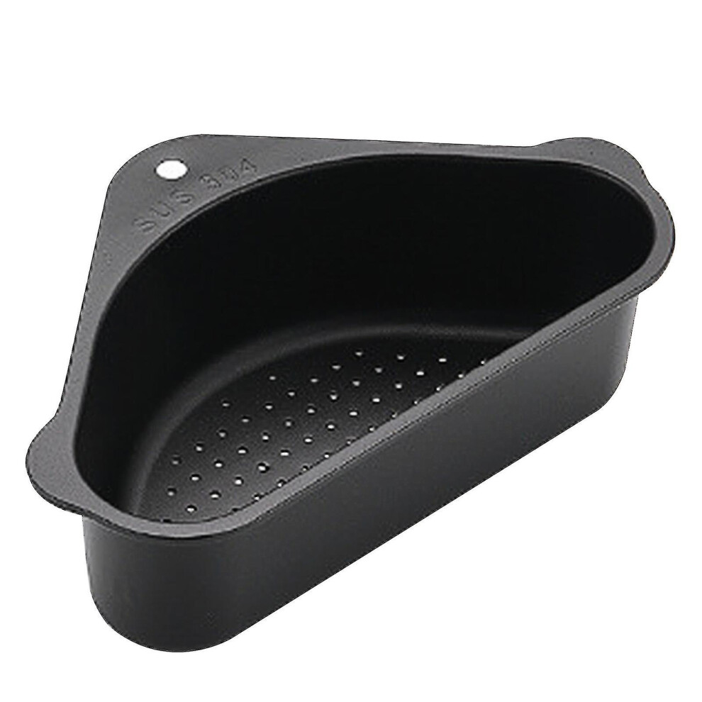 (Black) Multifunction Sink Drain Strainer Basket Stainless Steel Sink Drain Strainer Basket Kitchen Food Catcher Black