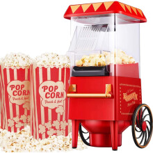 Retro Carnival Popcorn Maker Red 1200W Electric Fairground Popcorn Machine