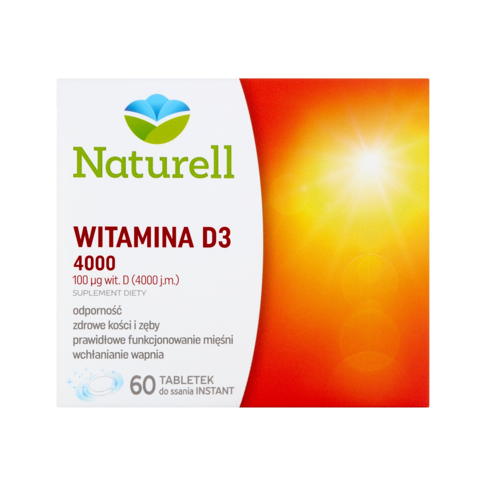 NATUREL VITAMIN D3 4000 IU 60 LOZEN TABLETS - Image 2