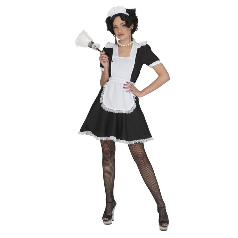 (UK 12-14) Deluxe Magenta / French Maid Costume