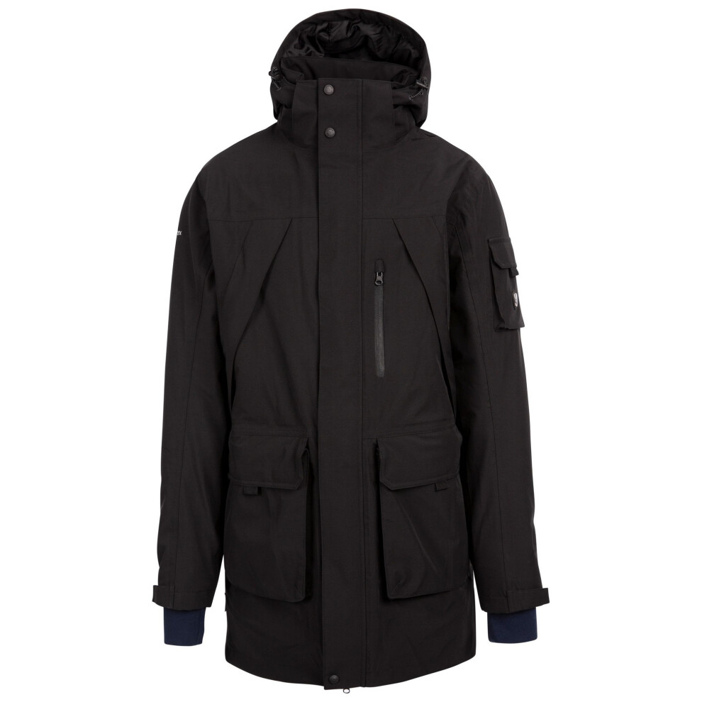 Men's Trespass Mens Pelsall TP75 Waterproof Jacket - Black - Size: 42/Regular