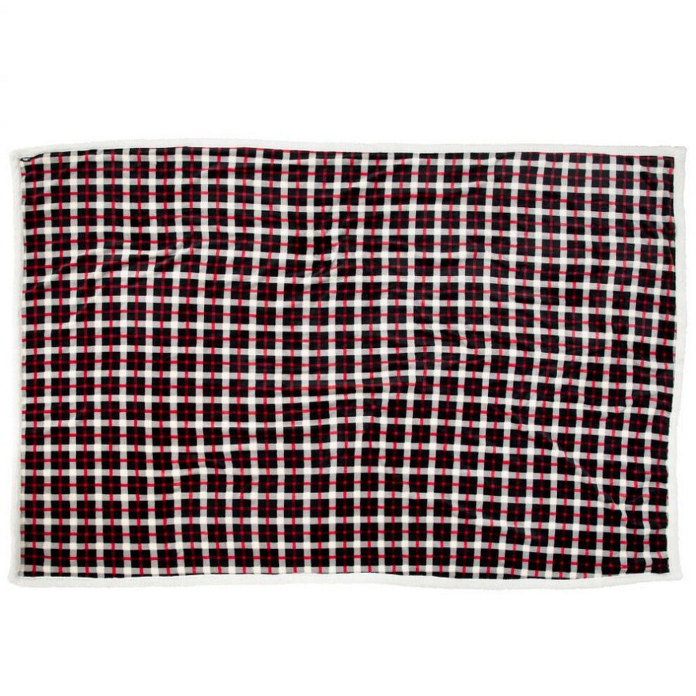 Men's Trespass Vallon Sherpa Blanket - Red Black White - Size: ONE Size