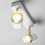 CGC White and Brushed Gold Two Head Adjustable Ceiling Spot Light Bar 1