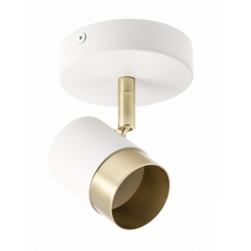 CGC White and Brushed Gold Single Adjustable Ceiling Spot Light 2