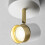 CGC White and Brushed Gold Single Adjustable Ceiling Spot Light 7