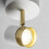 CGC White and Brushed Gold Single Adjustable Ceiling Spot Light 8
