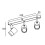 CGC White & Brushed Gold Three Head Adjustable Ceiling Spot Light Bar 2