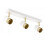 CGC White & Brushed Gold Three Head Adjustable Ceiling Spot Light Bar 4