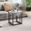 Homcom HOMCOM Nesting Coffee Tables Set of 3 Stacking Sofa Side Tables White 5