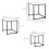 Homcom HOMCOM Nesting Coffee Tables Set of 3 Stacking Sofa Side Tables White 2