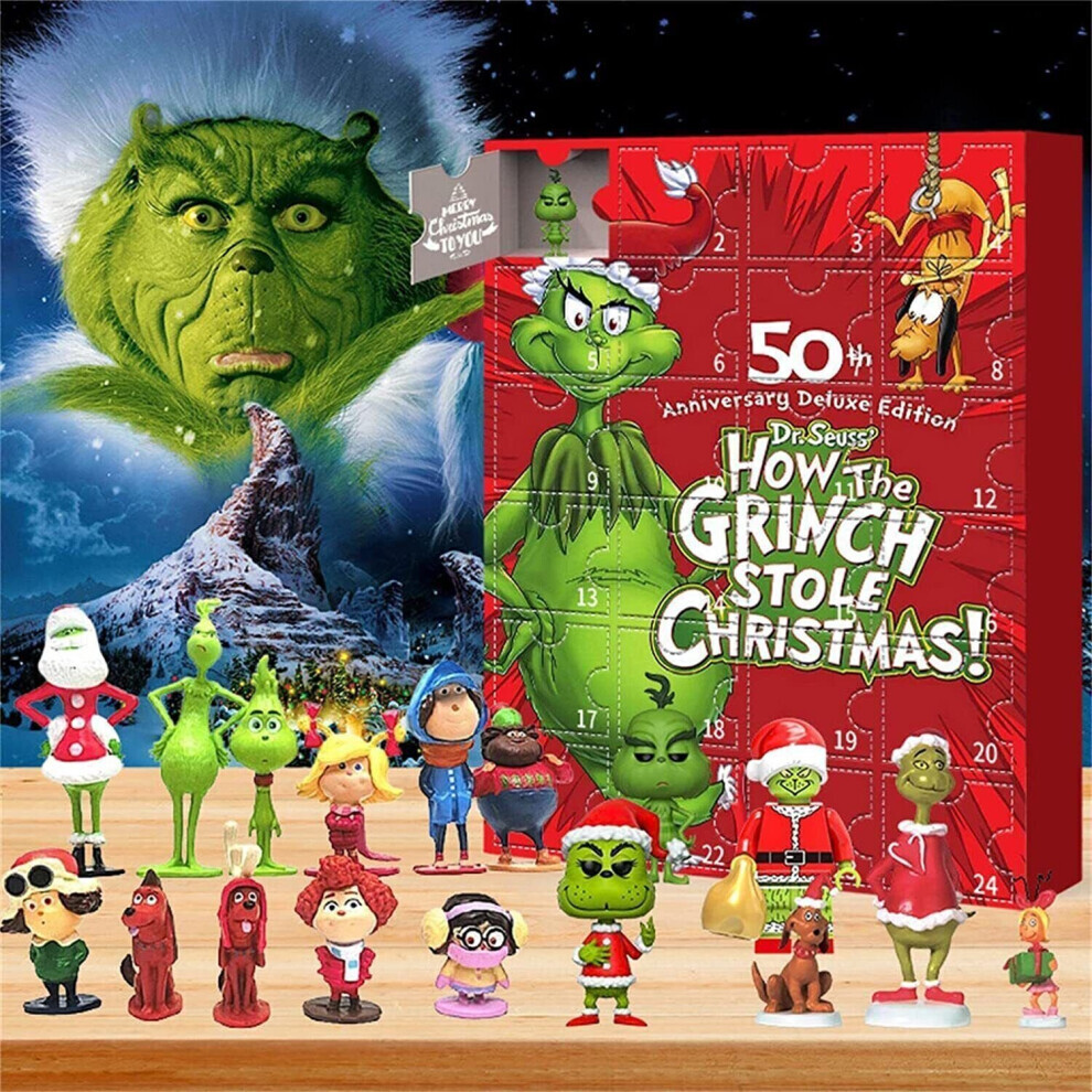Christmas Countdown Calendar Surprise Toys 24 Gifts Grinch Halloween
