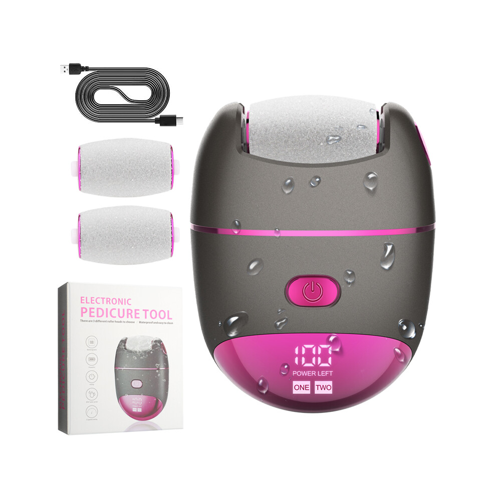 Goplushtoy Electric Foot File Callus Remover Professional Rechargeable Waterproof Pedicure Kit
