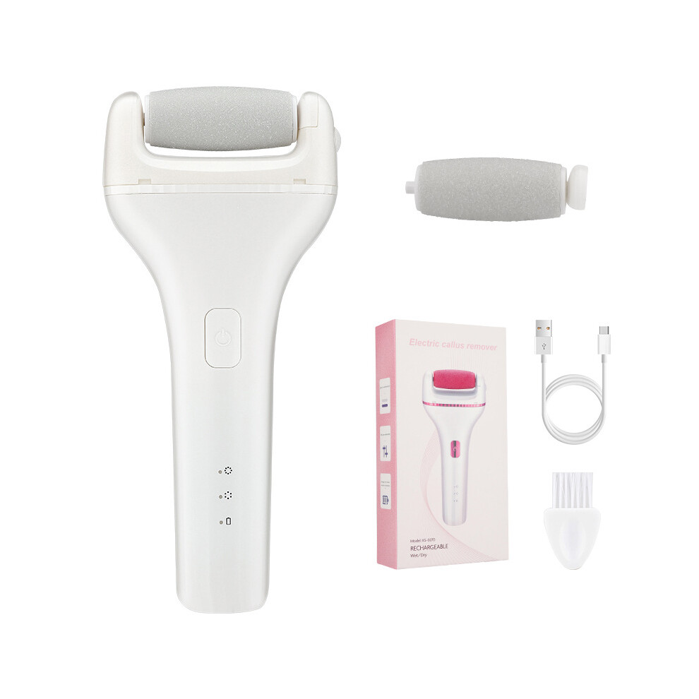 Goplushtoy White (White) Electric Foot File Pedicure Remover Feet Hard Foot Scrubber Pedicure Kit For Cracked Heels And Dead Skin