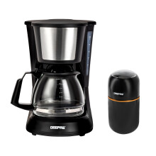 GEEPAS 750ml Filter Coffee Machine and Coffee Grinder 80 g Combo Set