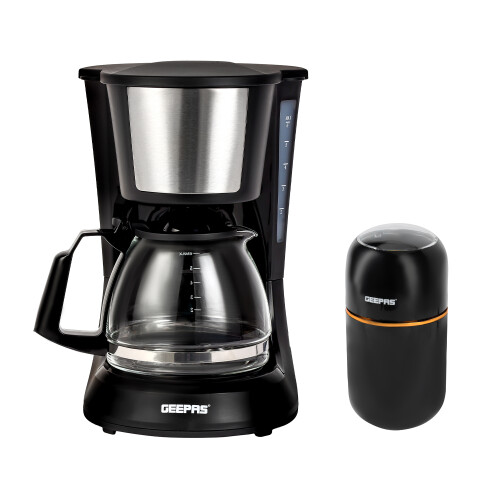 GEEPAS GEEPAS 750ml Filter Coffee Machine and Coffee Grinder 80 g Combo Set