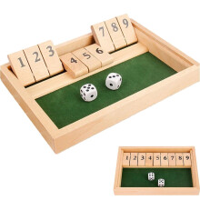 Deluxe Dice Board Box Game Set 10 Numbers 2 Player Board Home Party Club Drinking Games Interesting Interactive Games