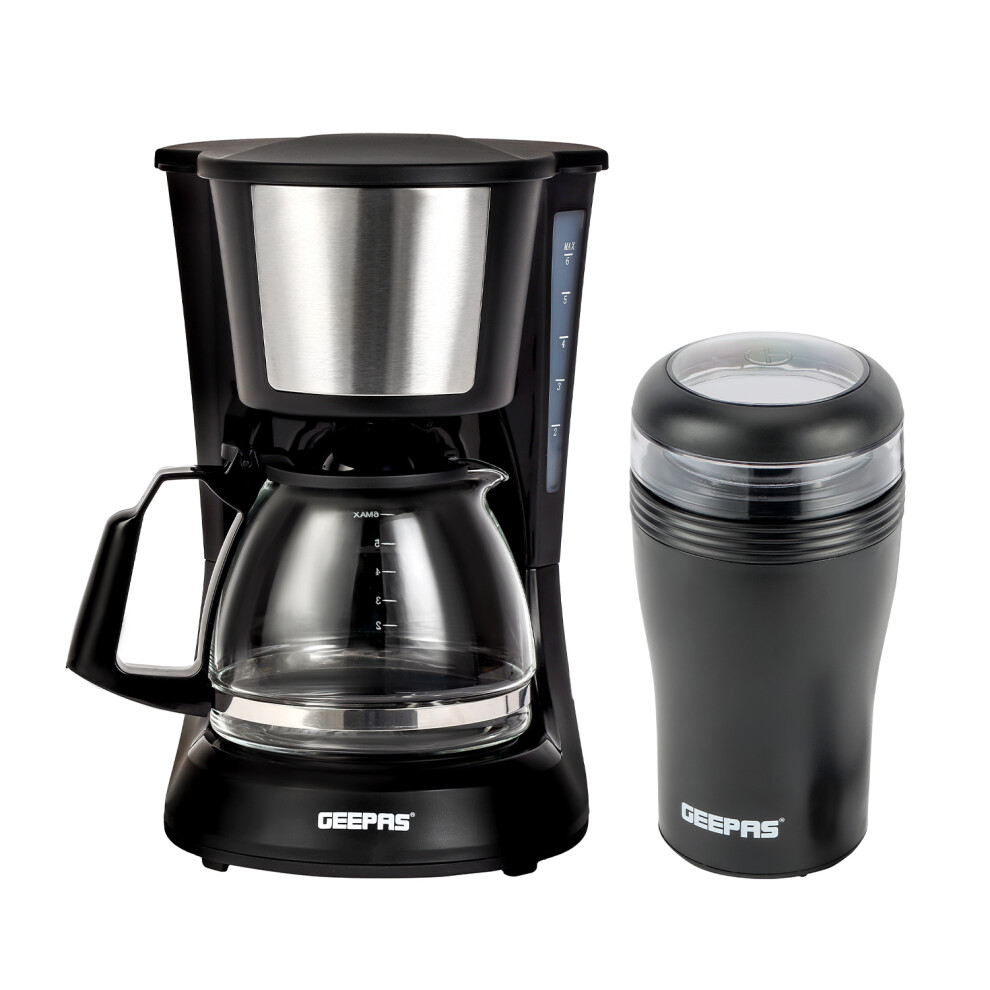GEEPAS Coffee Machine and 150W Coffee Grinder Food Processor Combo