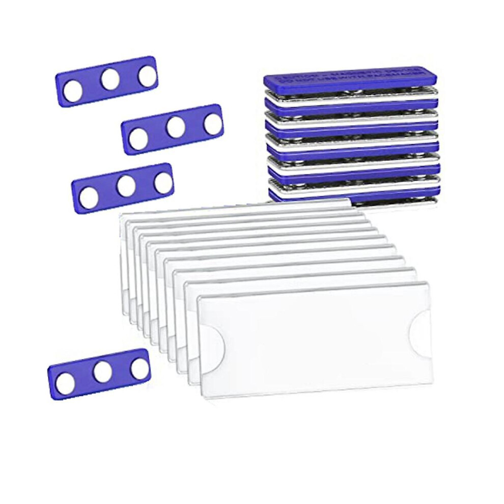 Magnetic Name Tags Kit, Magnetic Badge Holders With 3 Strong Magnets, Business Name Tag/id Badge 10