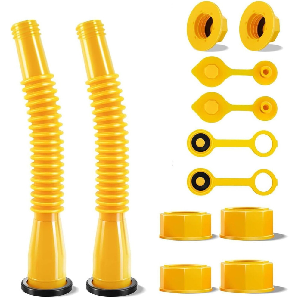 2 Set Of Gas Can Spout Replacement Kits, Replacement Gas Can Spout With Flexible Nozzle For Most 1/2/5/10 Gal Can 779747645323