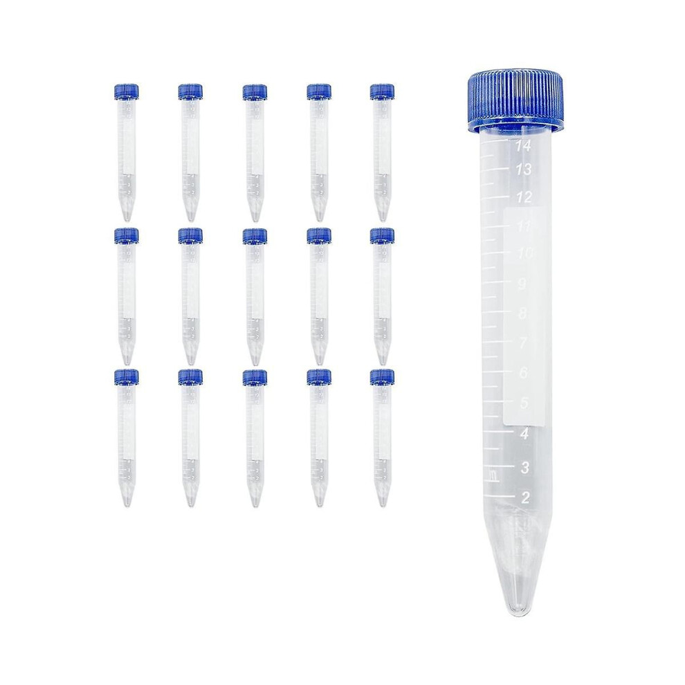 Scientific Conical Centrifuge Tubes 15ml, [50 Pack] Plastic Test Tube With Screw Caps, 15ml Sterile