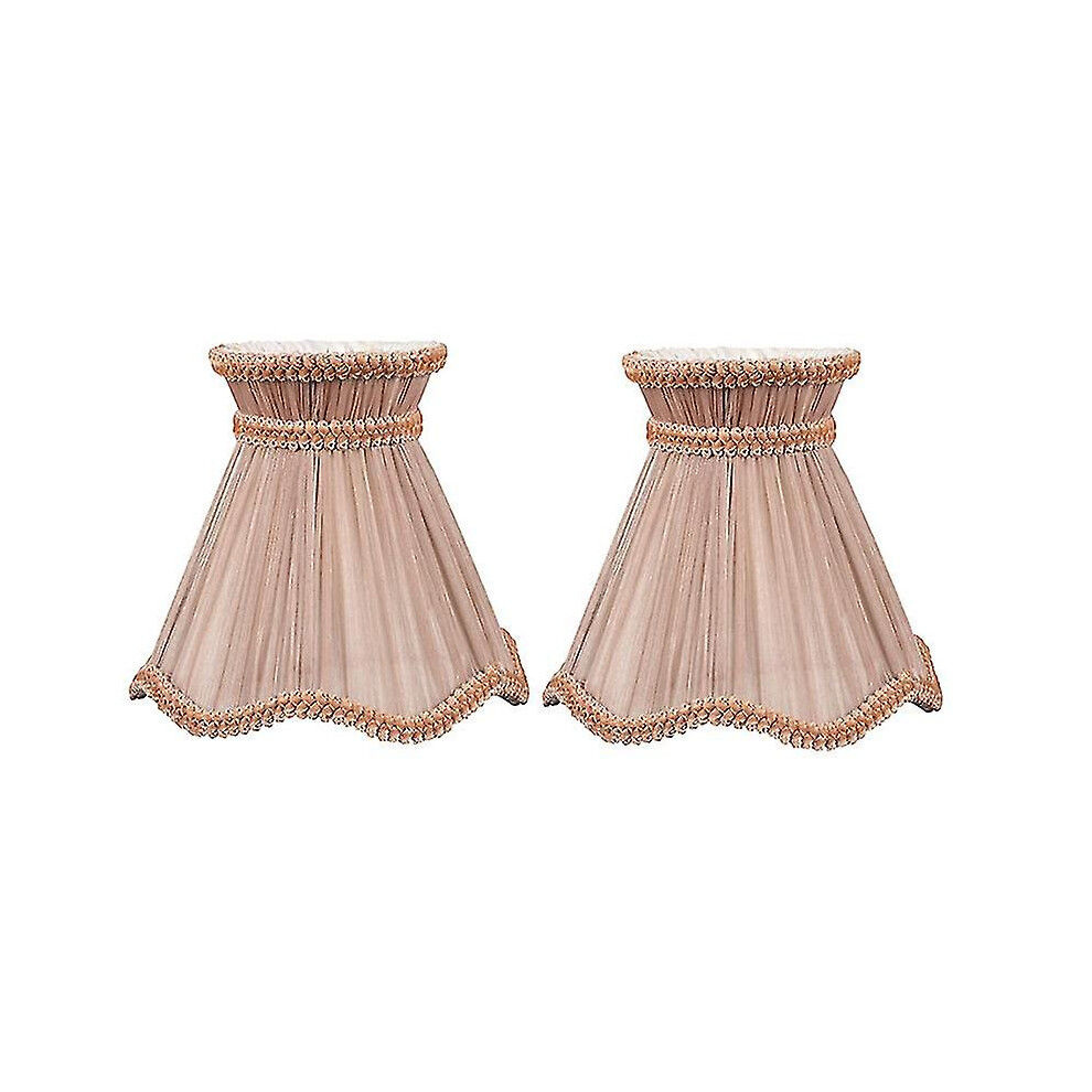 Candle Chandelier Lampshade Set Of 2 Clip On Drop Lampshade Wall Lamp Fabric Shade Light
