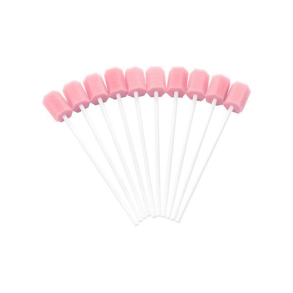 100pcs Disposable Oral Care Sponge Swab Tooth Cleaning Mouth Swabs With Stick Shytmv
