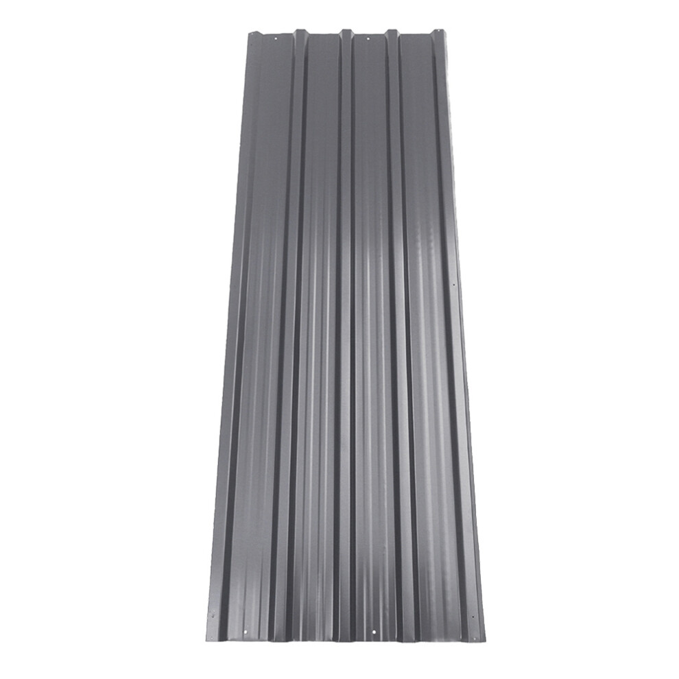 115cm L x 45cm W Steel Corrugated Panels Roofing Sheet Grey, Set of 12