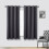 (GREY, 46" Width x 54" Drop) Ready Made Eyelet Silver & Grey Blackout Curtains 1