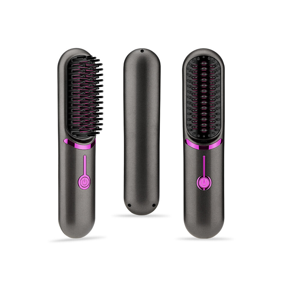 Goplushtoy Hair Straightener Brush Wireless Hair Straightener Comb Mini Travel Electric Hair Combs