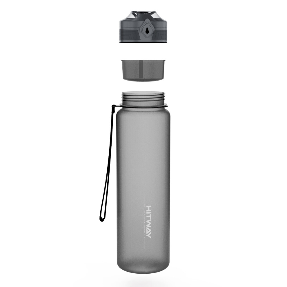 (grey) Hitway Sports Water Bottle 1L Leakproof Design Water Bottle