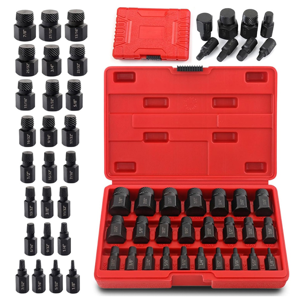 25Pcs Broken Bolt Screw Cap Extractor,Damaged Bolt Extractor Set Size 25