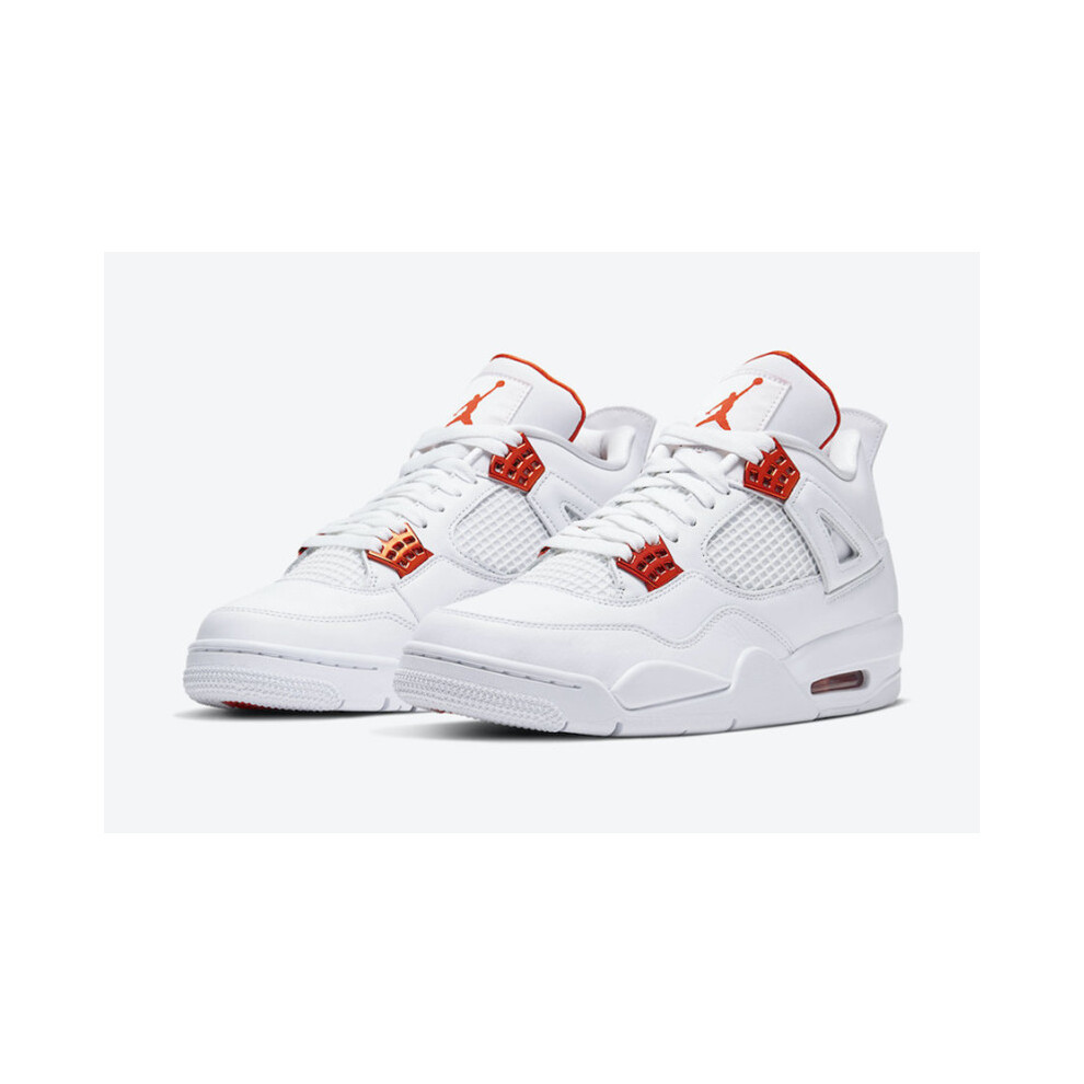 (EUR SIZE 39) Air Jordan 4 Men Women shoes White Orange 36-47