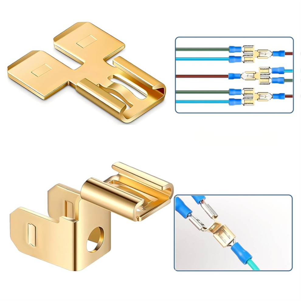 Piggyback Spade Connectors Quick Disconnect Electrical 100Pcs 4851267481790