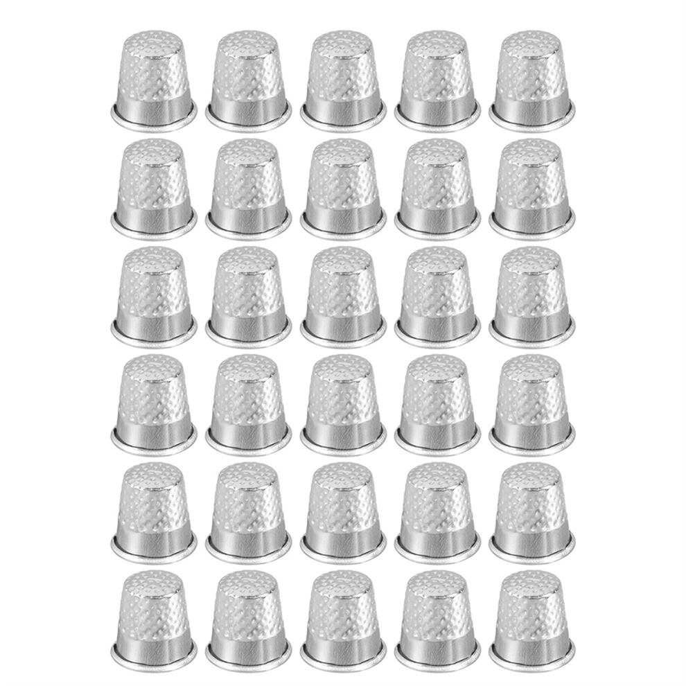 Sewing Thimble Finger Protector, 30 Pcs Metal Finger Shield Ring