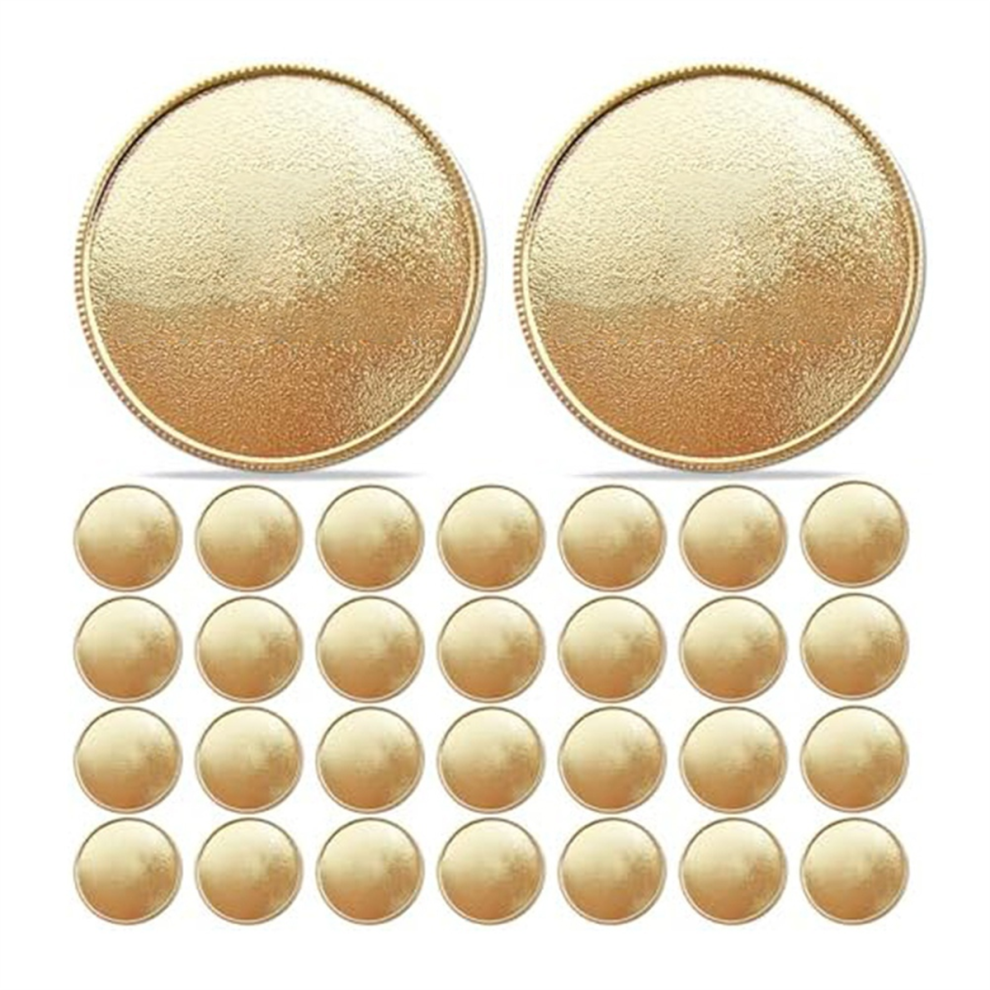 30 Pcs Blanks Coins Laser Engravable Coin gold