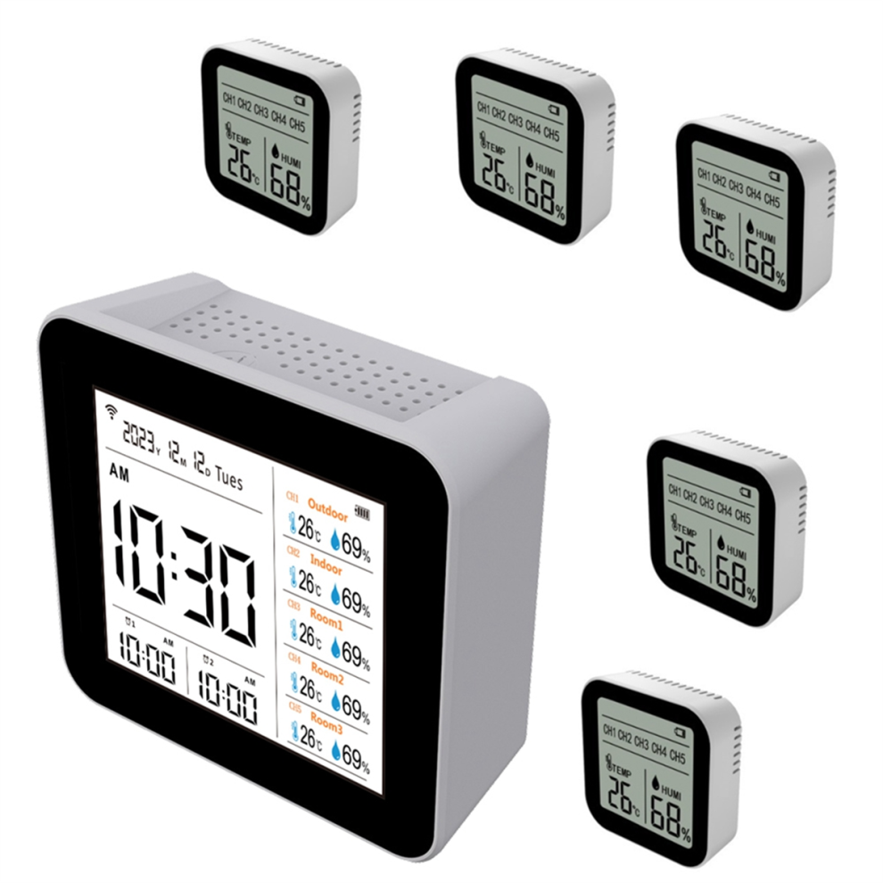 2C012,13 In 1 Tuya Wifi Air Quality Detector Co2 (With 5 Slave Units) 4851267482155