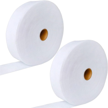2 Rolls Jelly Roll Batting Strips - Cotton-Blend Fleece, 2.25 in x 30 m Each, Ideal for Quilts, Rugs & Craft Projects