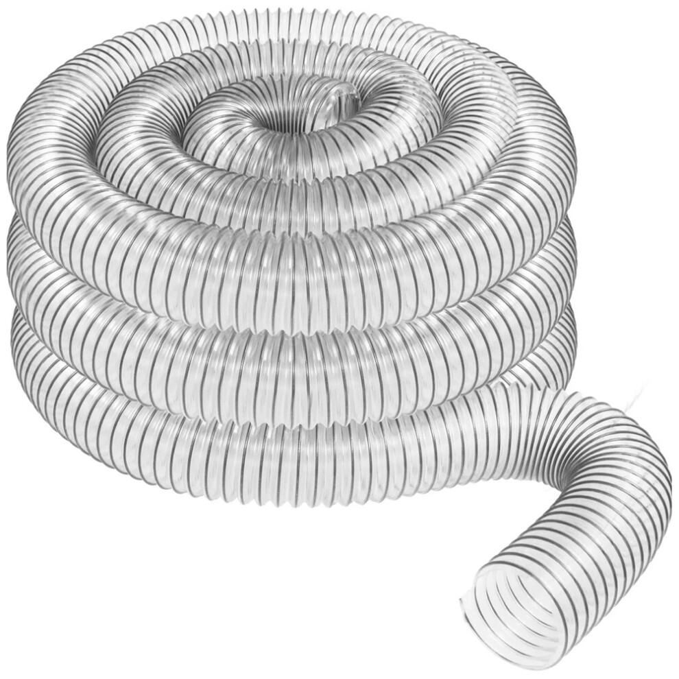 2In OD 50mm Clear PVC Dust Collection Hose. Ideal for Shop Vacuums
