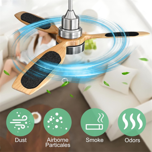 10 Pcs Ceiling Fan Blade Filters-Activated Coconut Carbon 1